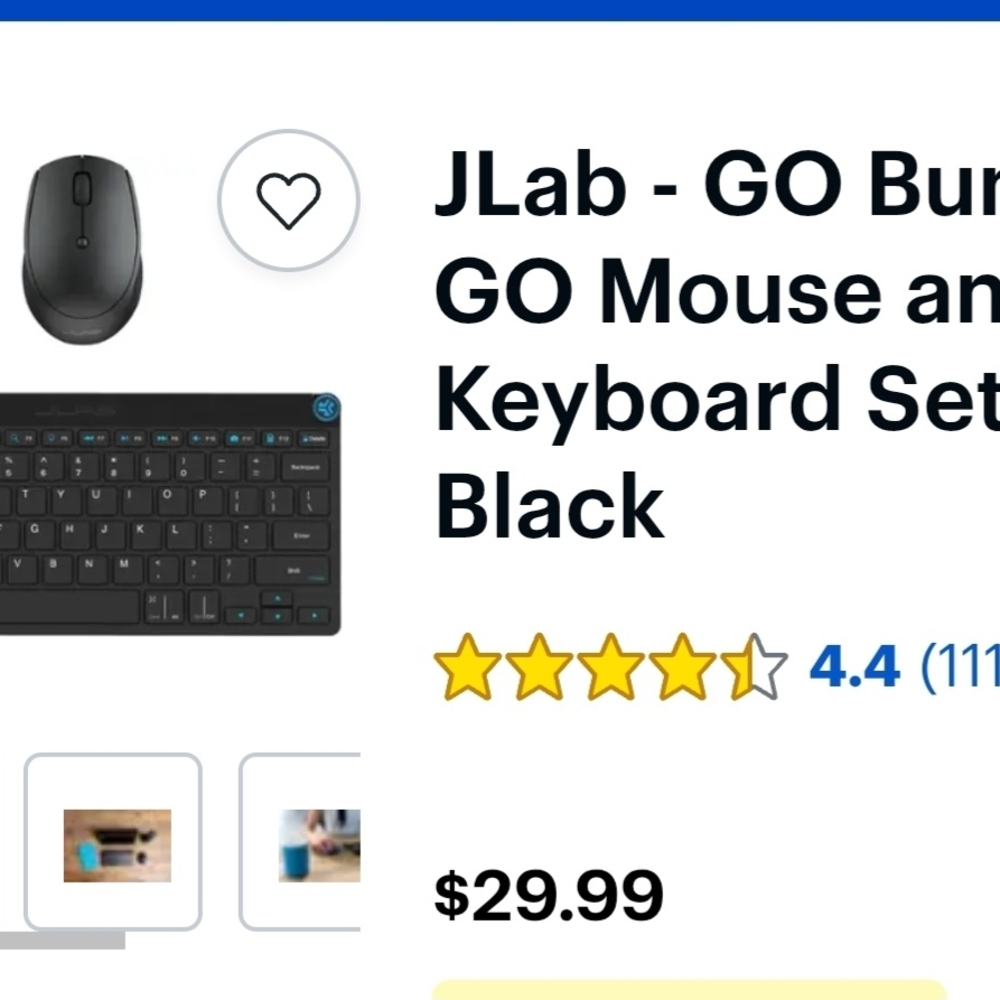 New‎ JLab GO Wireless Mouse and Keyboard Set - Black